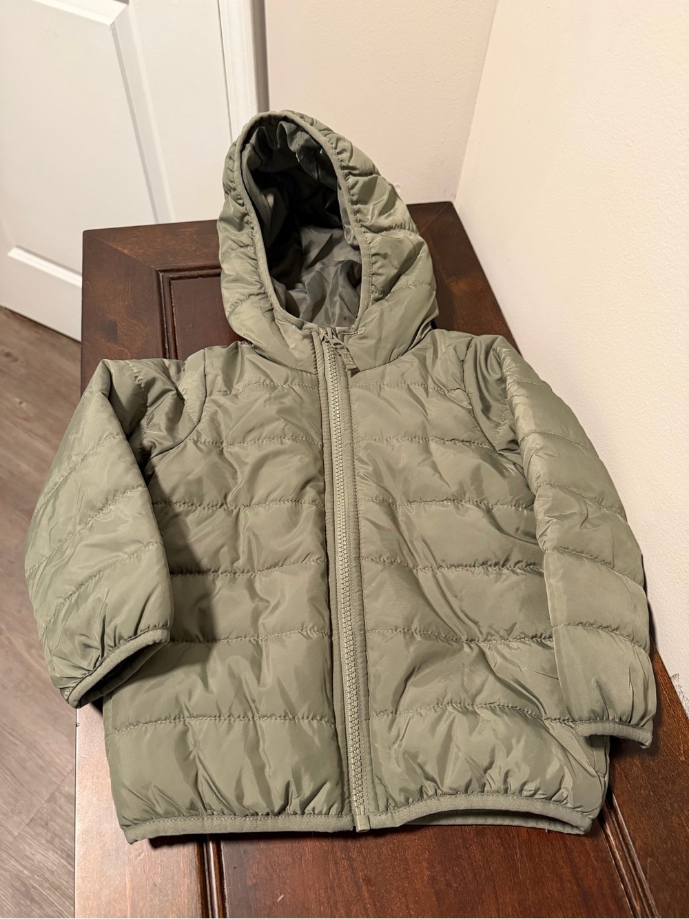 Carter's Olive Hooded Puffer Jacket for Kids